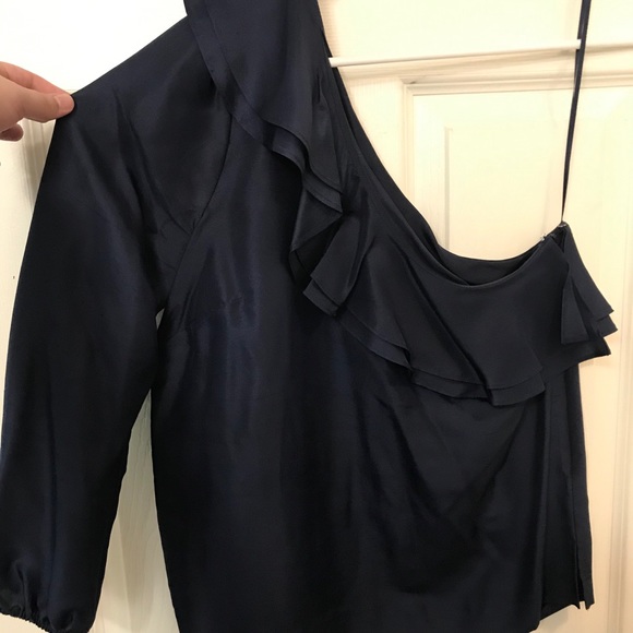J Crew One Shoulder Top Size 2 - Picture 2 of 5